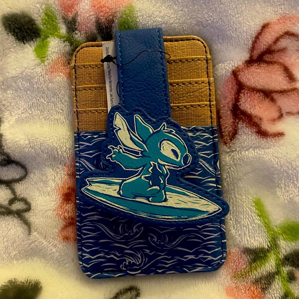 Surfing stitch card holder with ID holder RFID blocking 💙✨